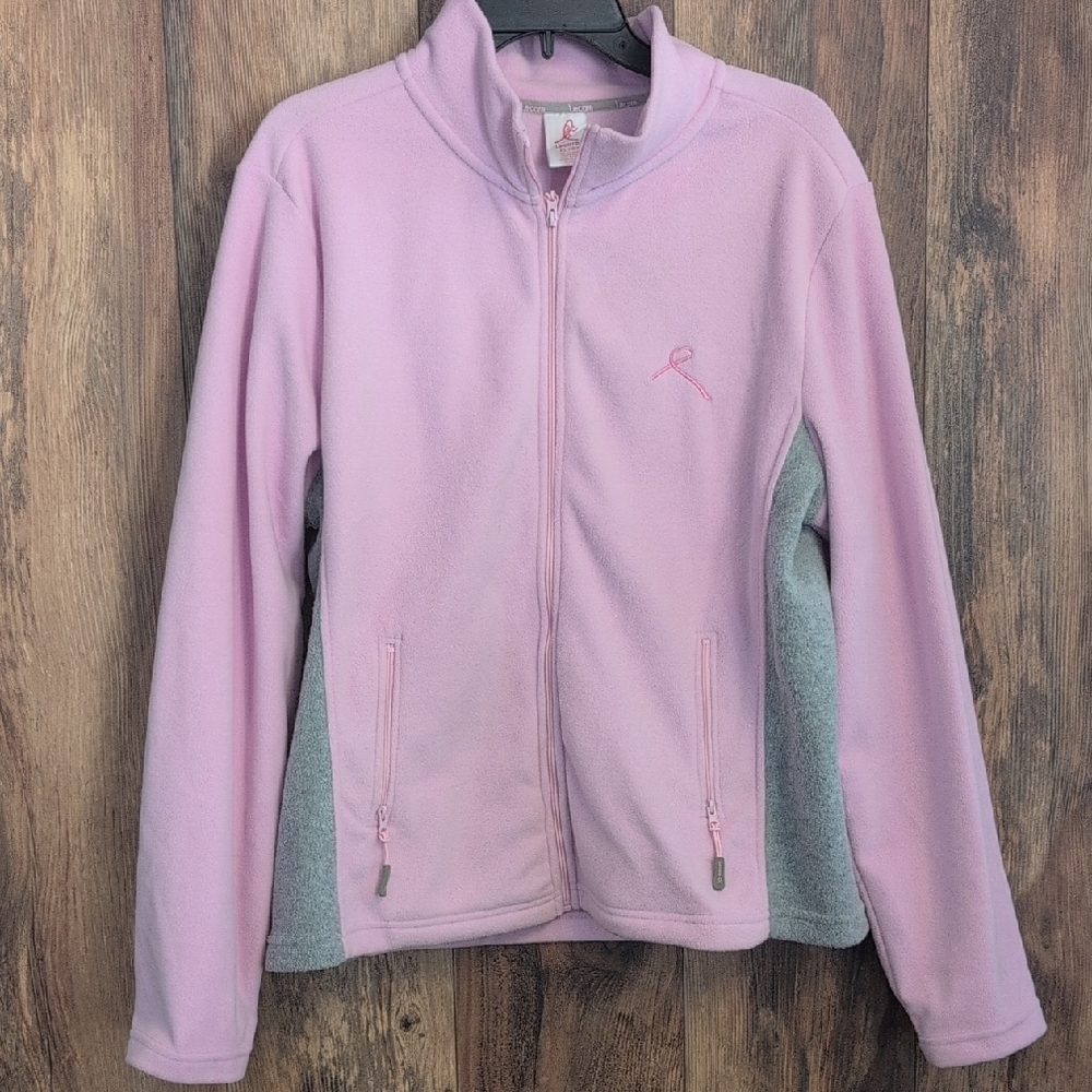 Lecare Pink/Gray Full Zip Fleece Jacket XL           -728AA